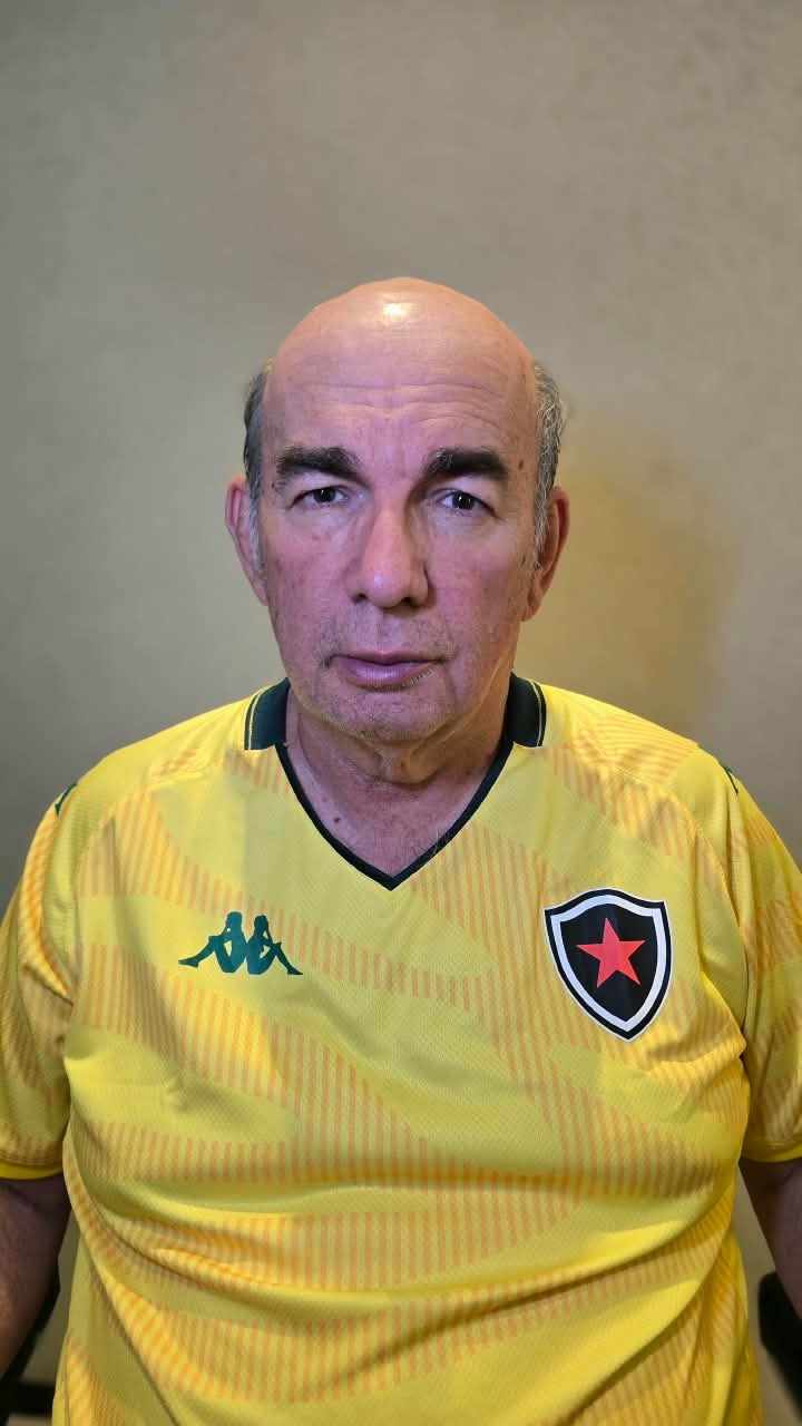Antes: cliente com calvície no topo da cabeça